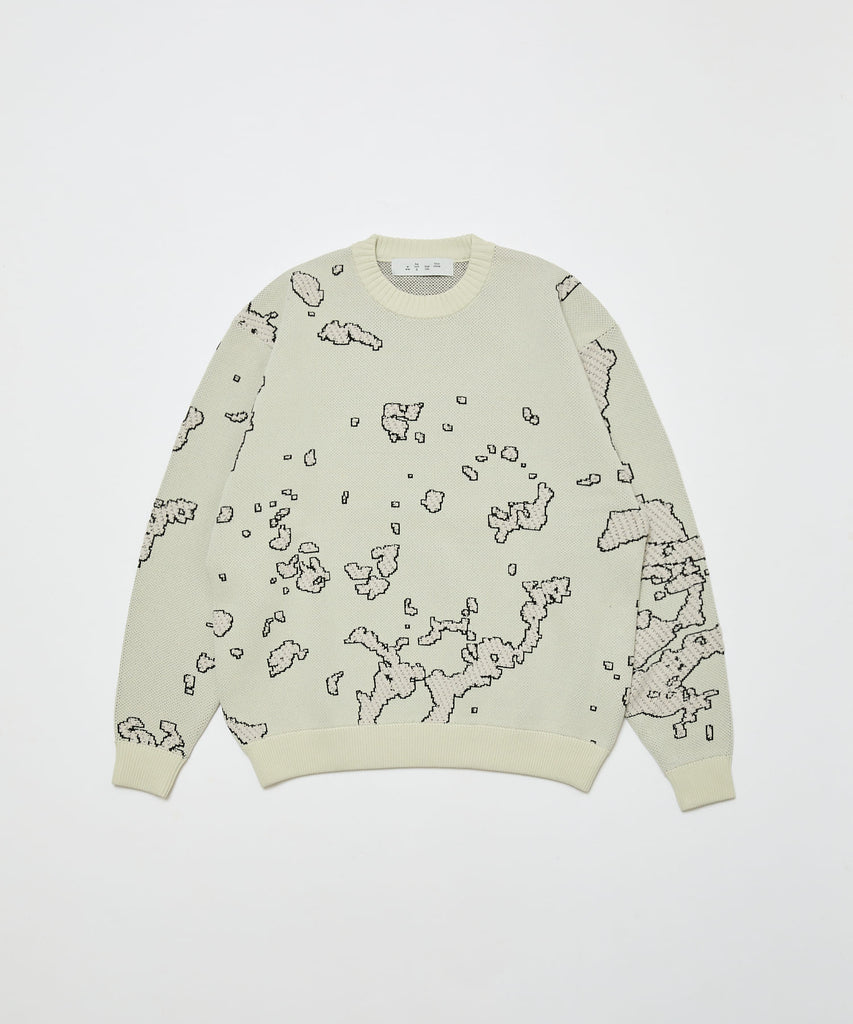 JACQUARD COTTON CREWNECK SWEATER
