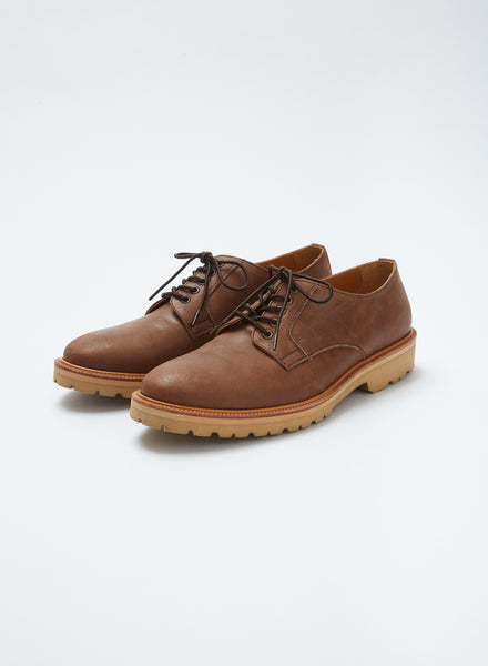 BAL/TOMO&CO WAX LEATHER COMMAND SOLE DERBY SHOE