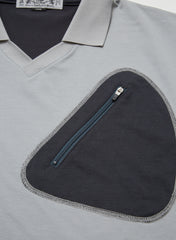 RECYCLE POLYESTER ZIP POCKET POLO SHIRT