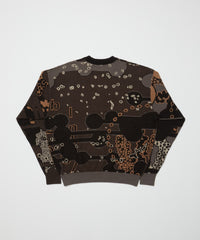JACQUARD COTTON CREWNECK SWEATER