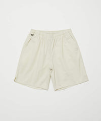 WASHED TWILL WOVEN BELTED SHORT