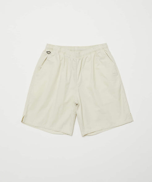 WASHED TWILL WOVEN BELTED SHORT
