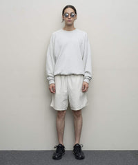 WASHED TWILL WOVEN BELTED SHORT