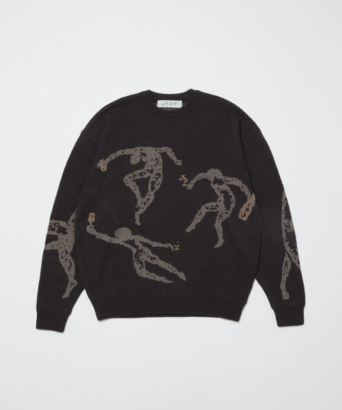 JACQUARD COTTON CREWNECK SWEATER