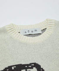 JACQUARD COTTON CREWNECK SWEATER