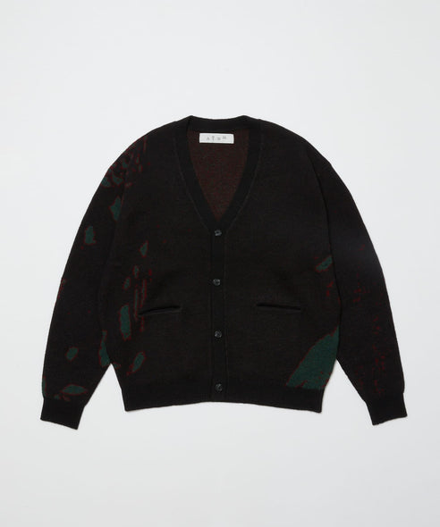 JACQUARD WOOL CARDIGAN