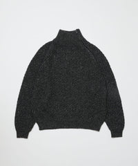 DIAGONAL ZIP  JACQUARD  SWEATER