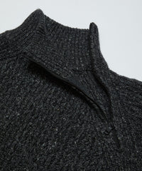 DIAGONAL ZIP  JACQUARD  SWEATER