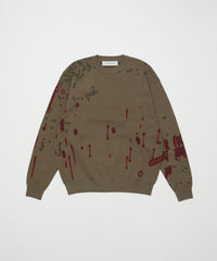 DRIP JACQUARD COTTON CREWNECK SWEATER