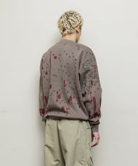 DRIP JACQUARD COTTON CREWNECK SWEATER