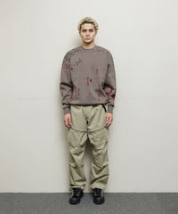 DRIP JACQUARD COTTON CREWNECK SWEATER