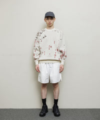 DRIP JACQUARD COTTON CREWNECK SWEATER