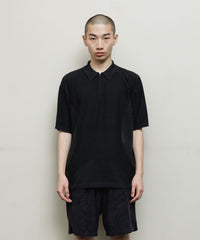 VENTILATION MESH KNIT ZIP POLO