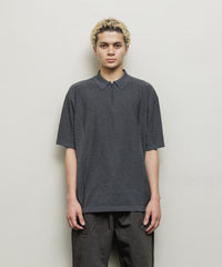 VENTILATION MESH KNIT ZIP POLO