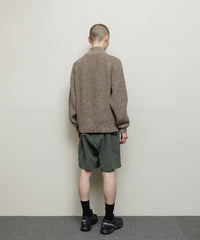 DIAGONAL ZIP  JACQUARD  SWEATER