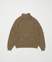 DIAGONAL ZIP  JACQUARD  SWEATER