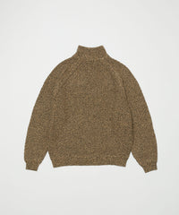 DIAGONAL ZIP  JACQUARD  SWEATER