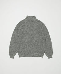 DIAGONAL ZIP  JACQUARD  SWEATER