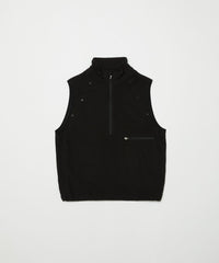 DETACHABLE SLEEVE GRID FLEECE PULL OVER