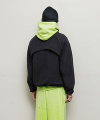 DETACHABLE SLEEVE GRID FLEECE PULL OVER