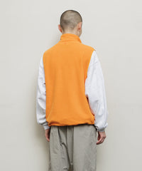 DETACHABLE SLEEVE GRID FLEECE PULL OVER