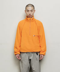 DETACHABLE SLEEVE GRID FLEECE PULL OVER