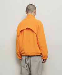 DETACHABLE SLEEVE GRID FLEECE PULL OVER