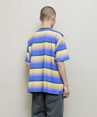 GRADIENT STRIPE CREW NECK TEE