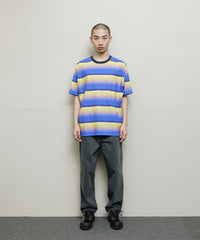 GRADIENT STRIPE CREW NECK TEE