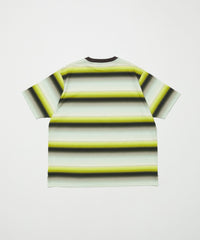 GRADIENT STRIPE CREW NECK TEE