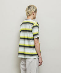 GRADIENT STRIPE CREW NECK TEE