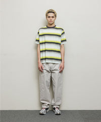 GRADIENT STRIPE CREW NECK TEE