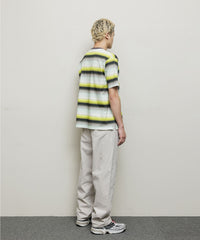 GRADIENT STRIPE CREW NECK TEE