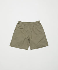 WASHED TWILL WOVEN BELTED SHORT