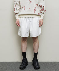 WASHED TWILL WOVEN BELTED SHORT