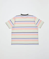 GRADIENT STRIPE CREW NECK TEE