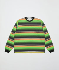 GRADIENT STRIPE CREW NECK L/S TEE