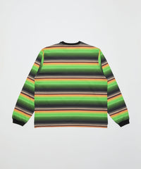 GRADIENT STRIPE CREW NECK L/S TEE