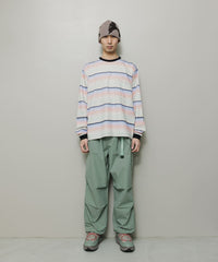 GRADIENT STRIPE CREW NECK L/S TEE