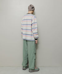 GRADIENT STRIPE CREW NECK L/S TEE