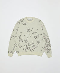 JACQUARD COTTON CREWNECK SWEATER