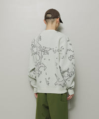 JACQUARD COTTON CREWNECK SWEATER