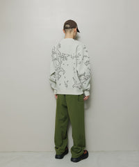 JACQUARD COTTON CREWNECK SWEATER