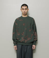 JACQUARD COTTON CREWNECK SWEATER