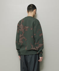 JACQUARD COTTON CREWNECK SWEATER