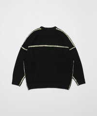 STITCHED DROP SHOULDER SWEATER