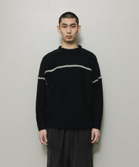 STITCHED DROP SHOULDER SWEATER