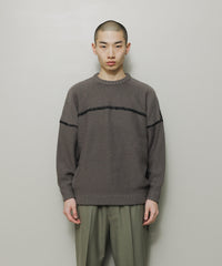 STITCHED DROP SHOULDER SWEATER