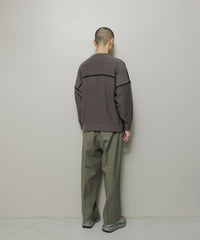 STITCHED DROP SHOULDER SWEATER