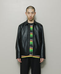 TECH LEATHER ZIP JACKET